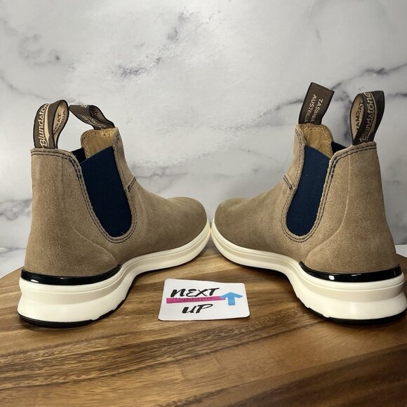 Blundstone Chelsea Ankle Boots Women Tan Sand Navy 2146 Sneaker Suede UK 4 US 7 - Picture 5 of 11